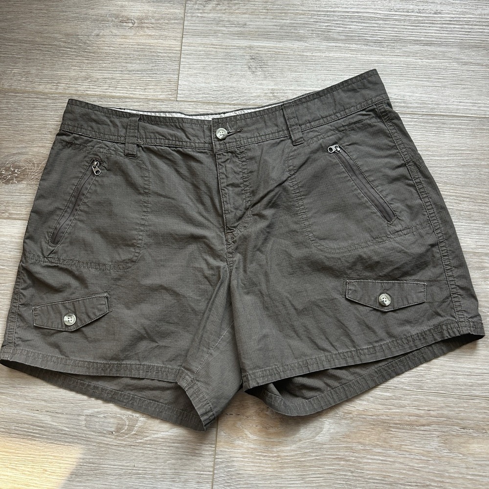 Columbia Womens Size 14 Brown Zip Pocket Hiking Outdoor Shorts